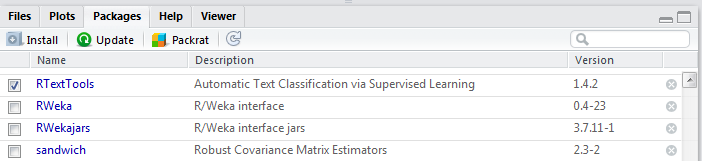 svm tutorial : install rtextools